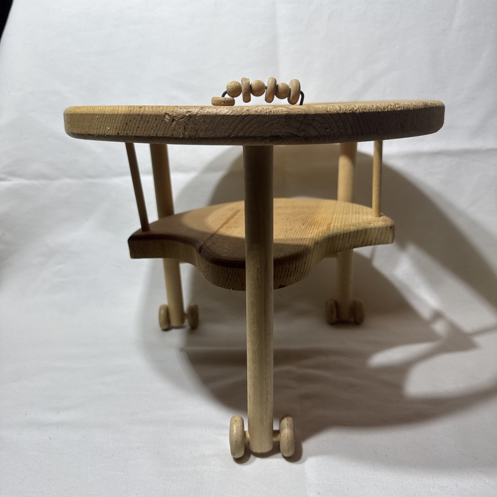 Antique Vintage Primitive Wooden Baby Walker Doll Display Toy Doll Accessory